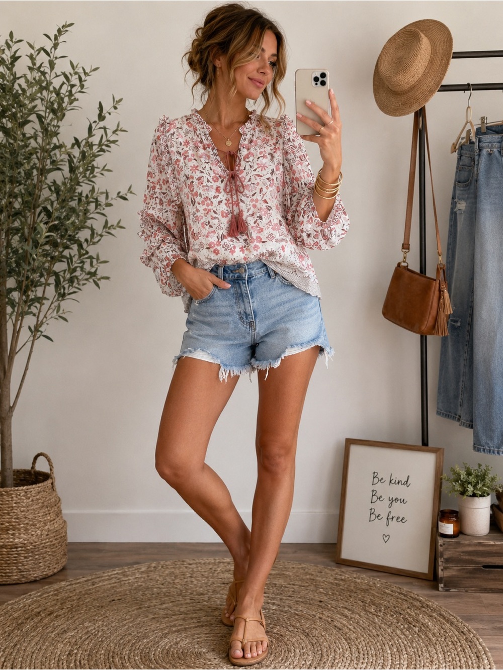 Ulla Johnson Azalea romantic floral blouse size 4